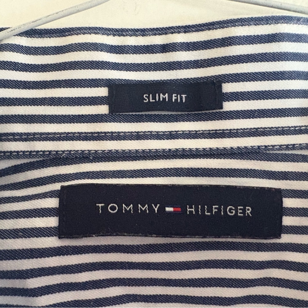Tommy Hilfiger Blue and White Striped Top